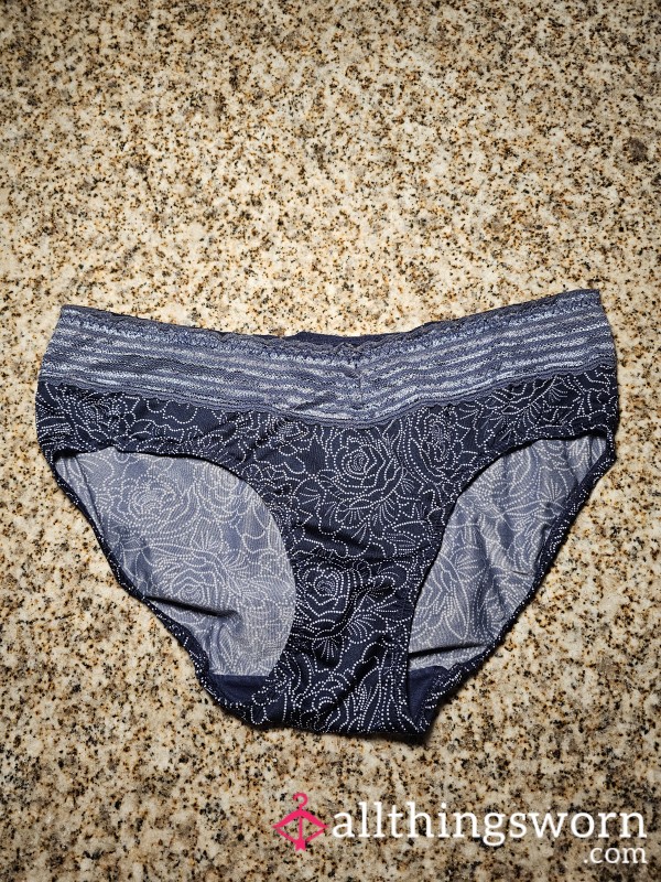 Dark Blue Flower Panties