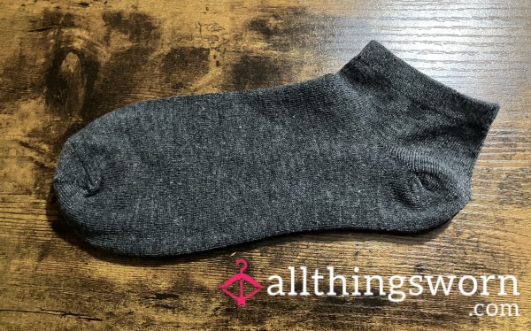 Dark Gray Thin Ankle Socks - Includes US Shipping & 24 Hr Wear