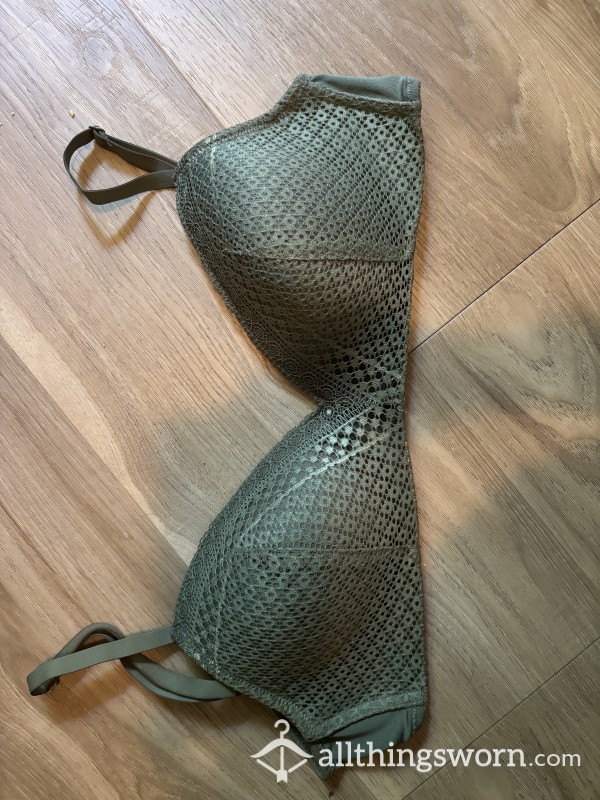 Dark Green Bra Worn For 2 Weeks