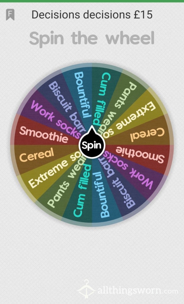 Decisions Decisions Wheel.