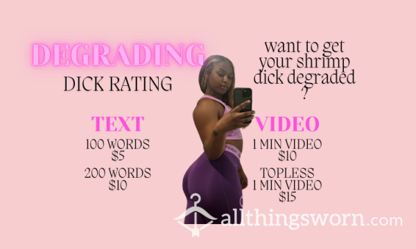 Degrading D*ck Rating