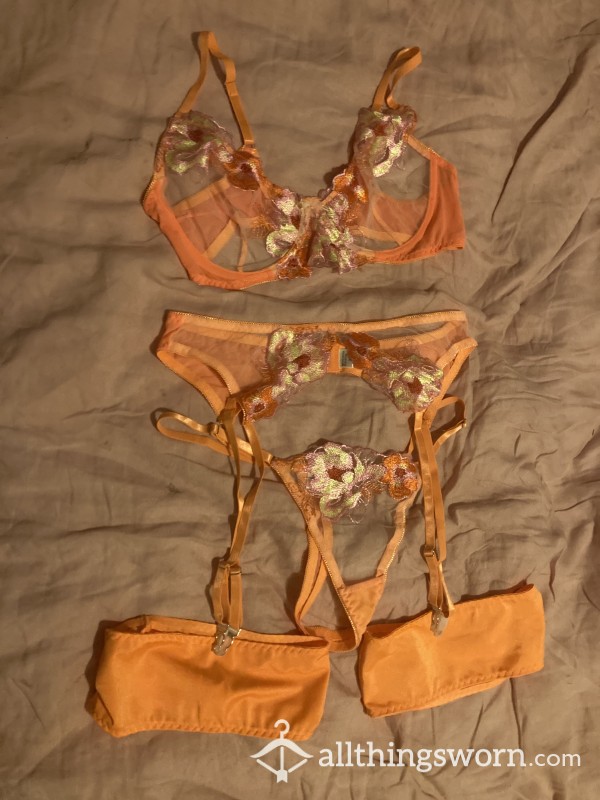 Delicious Orange Lingerie Set.