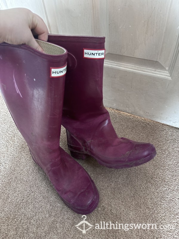 Designer Wellies - HUNTERS - Size 5/6 (very Well Worn)