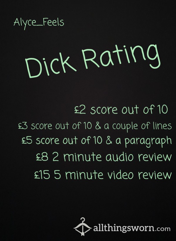 D*ck Rating 🍆