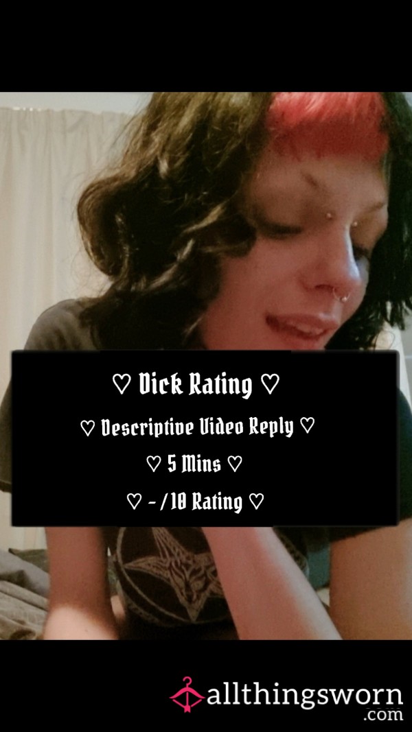 ♡ D*ck Rating ♡ Descriptive Video Reply ♡ 5Mins ♡ Rating /10 ♡