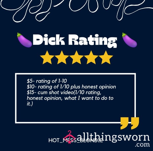 D*ck Rating, Show Me What You Got!! 🍆