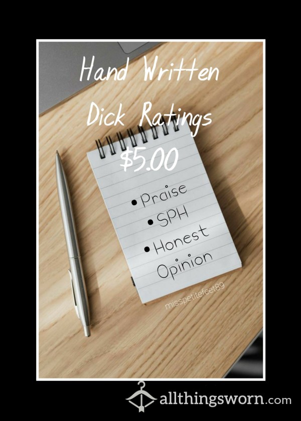 🍆 Hand Written D*ck Ratings 🍆