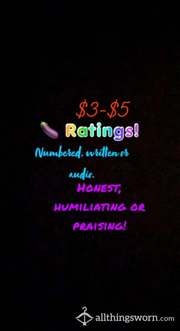 D*ck Ratings!🍆💦💋😈