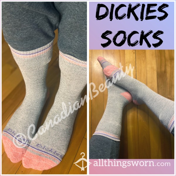 Girly D*ckie’s Grey, Purple & Pink Tall Crew Socks