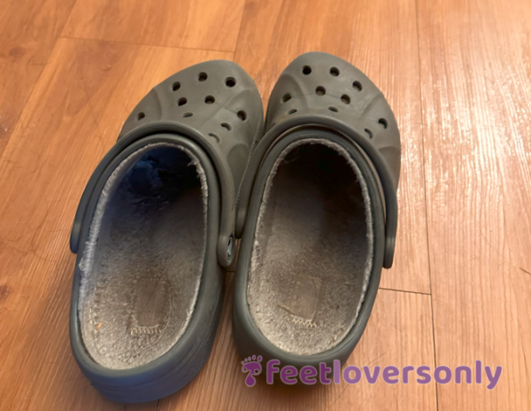 Grey Heavily Worn Crocs