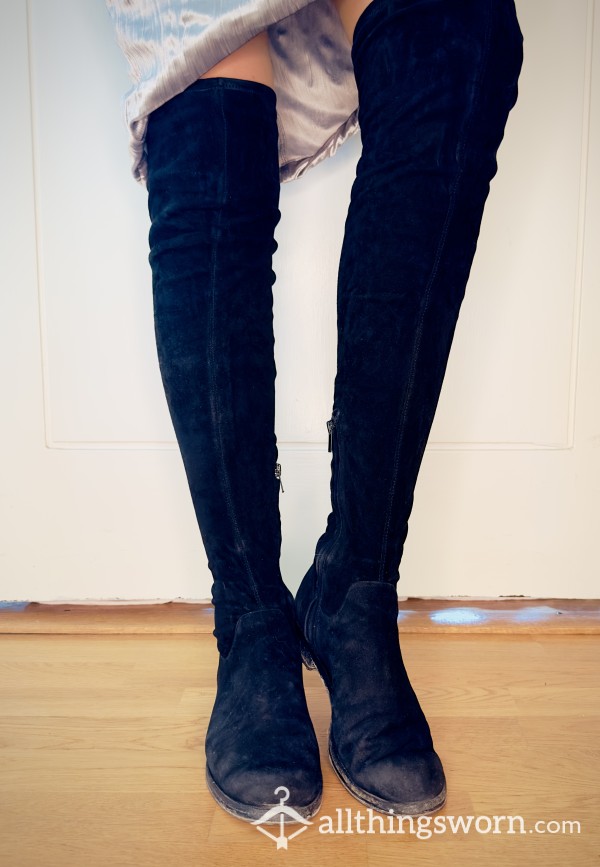 Dirty Well Worn Thigh High Boots! Rare! 🖤