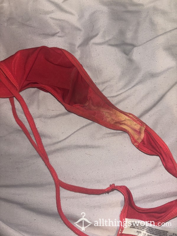 Dried C*m On S**y Red Thong