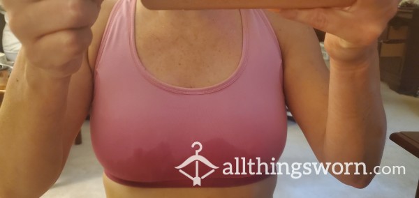 Hot Pink, Well Worn Sports Bra