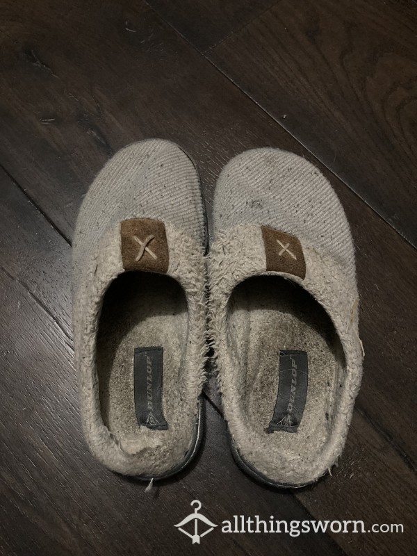 Dunlop Grey Well-worn Slippers