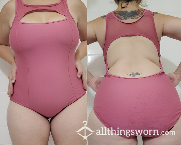 Worn On Vacation | Elegant Muave Swim Suit