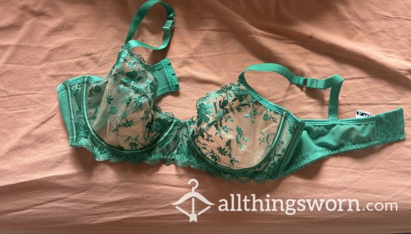 Emerald Green Lace Bra