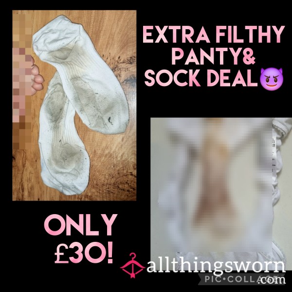 😈 Extra Filthy Socks N Panty Bundle !😈