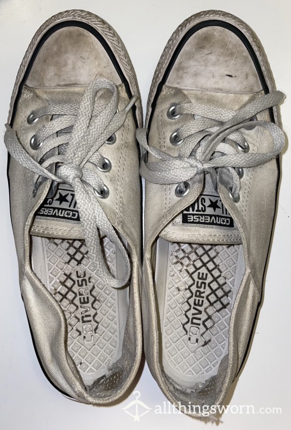 Falling Apart White Converse