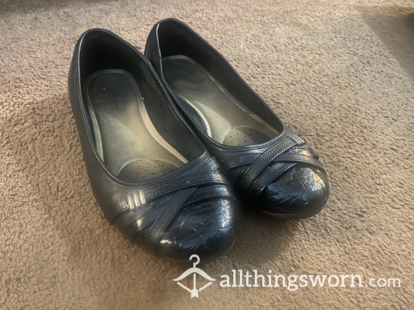 Faux Leather Flats (USA 10)