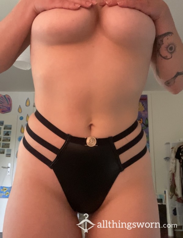 Faux Leather S**y Thongs