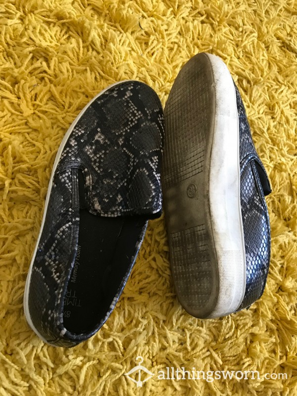 Faux Snake Skin Slide On Shoe