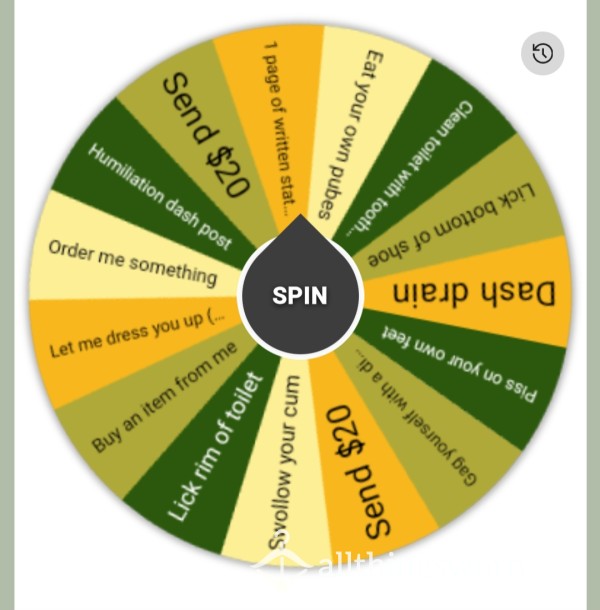 Femdom/ Humiliation Wheel Spin 😈