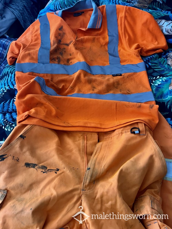 Filthy Well Worn Stinking Orange Hi Vis