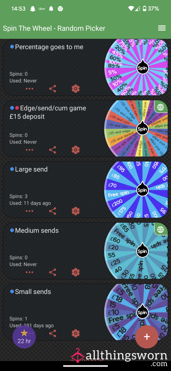 Findom Wheel Spins