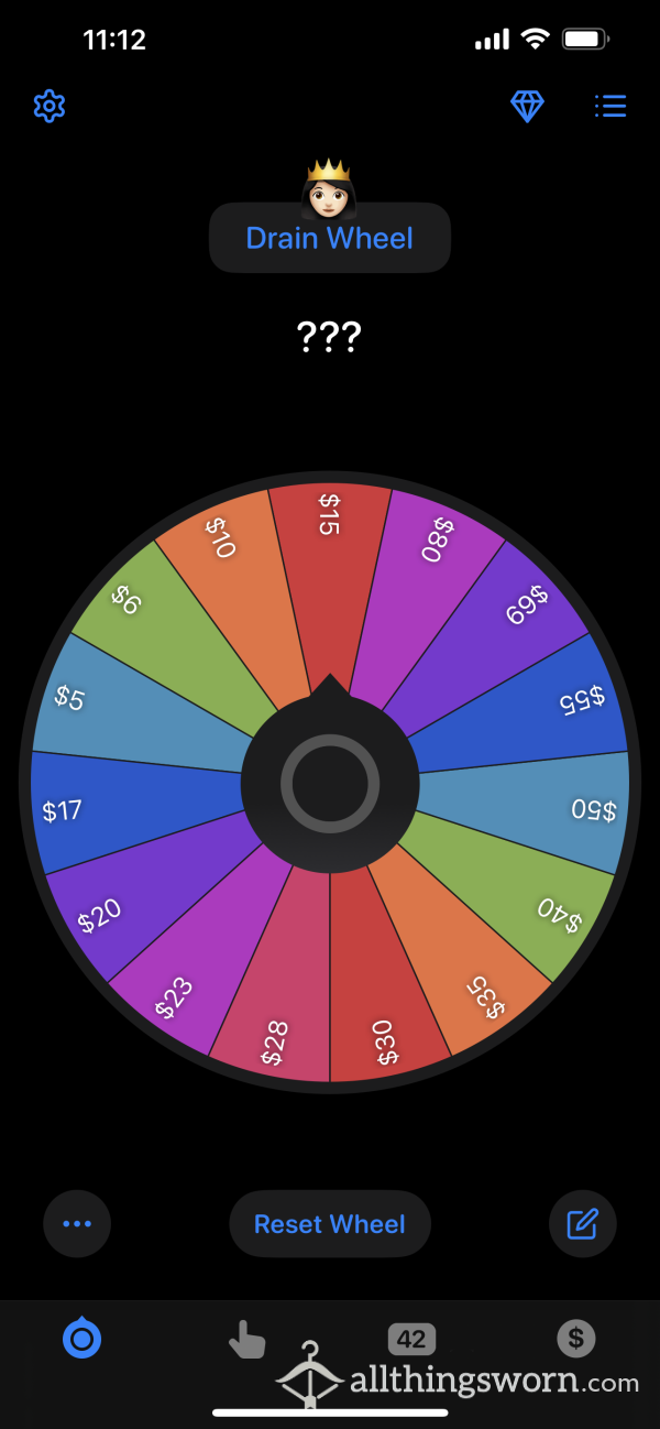 Findom/Finsub/Paypig Drain Wheel!