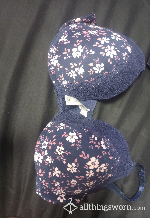 Flor*l Blue Bra