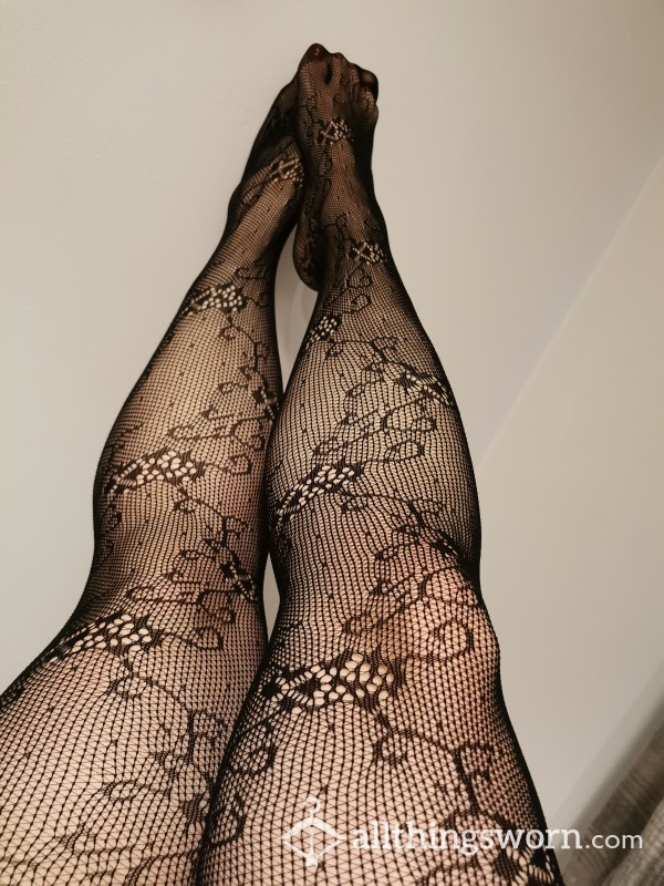 Flor*l Fishnet Tights