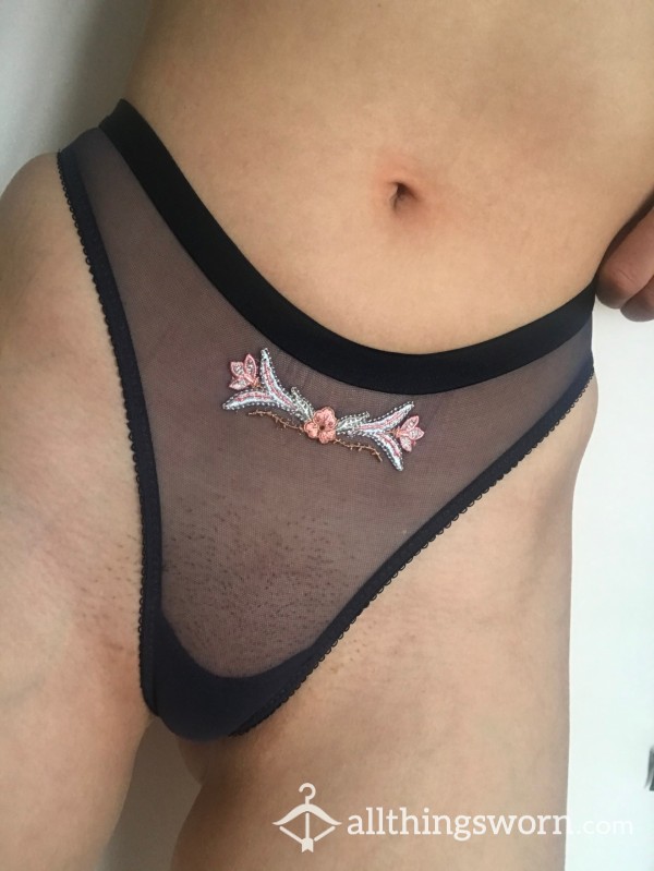 Flower Mesh Adorable Thong