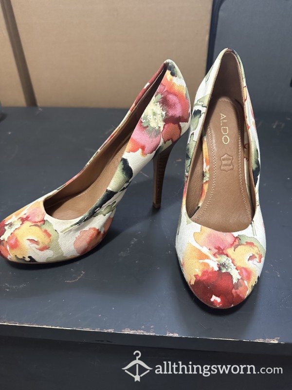 Flowery High Heels