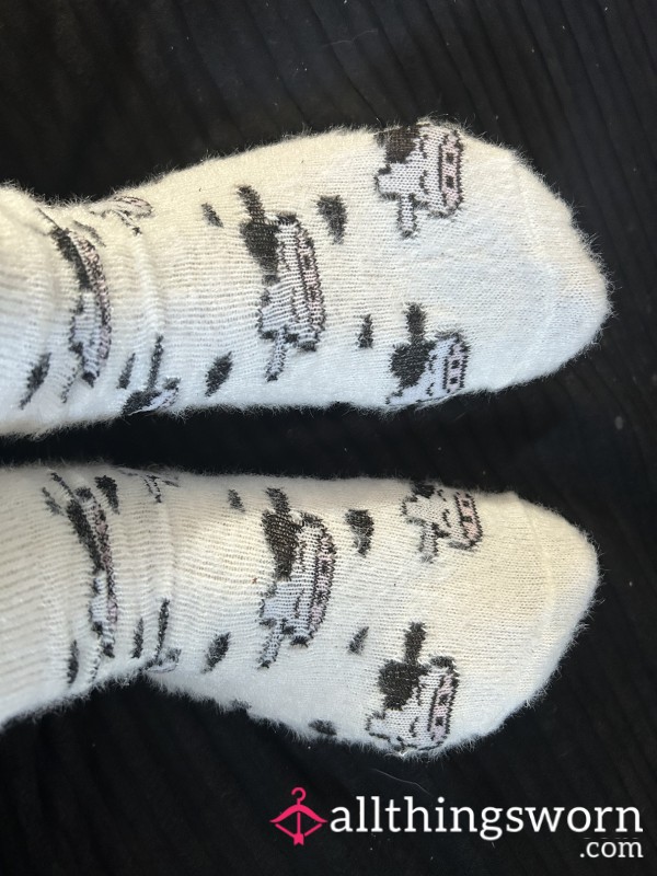 🐮🧦 Fluffy Cow Socks 🧦🐮