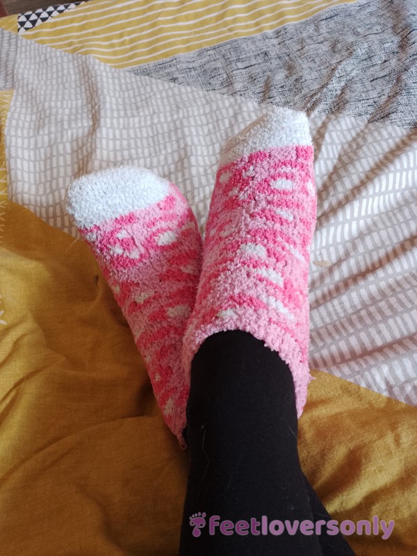 Fluffy Pink Socks