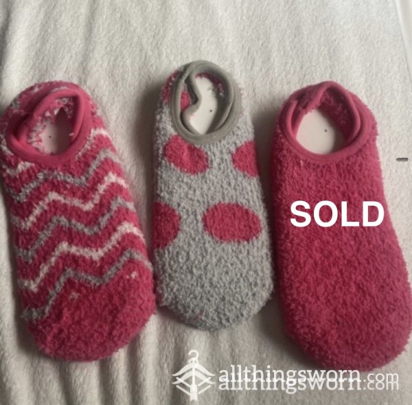 Fluffy Slipper Socks - X3 Pairs Available