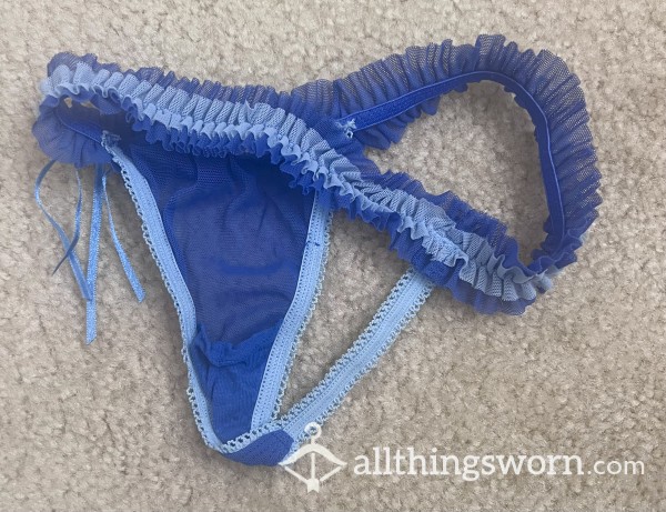 Frilly Blue G-string