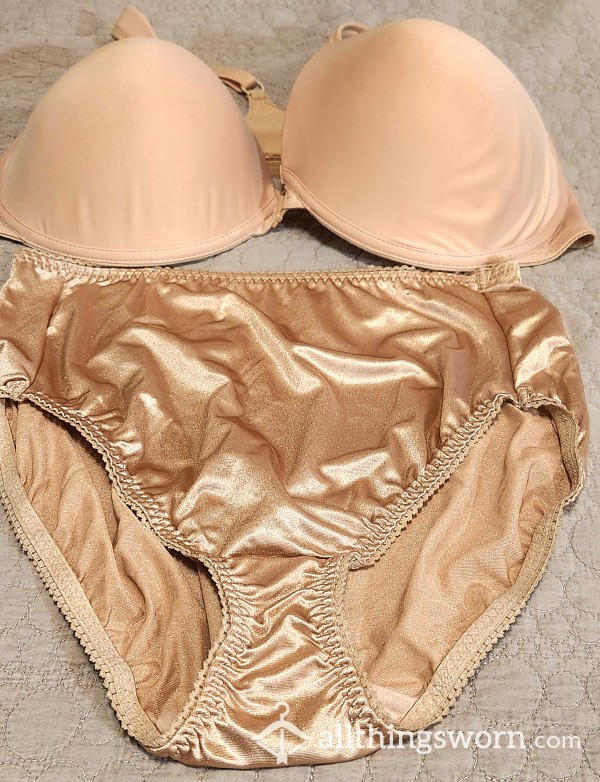 Front Clasp Racerback With Satin Panties