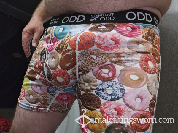 Fun Donut Boxer Briefs. 48 Hour Wear.