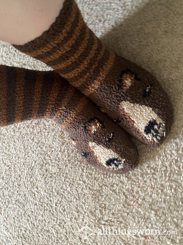 Fuzzy Bear Socks