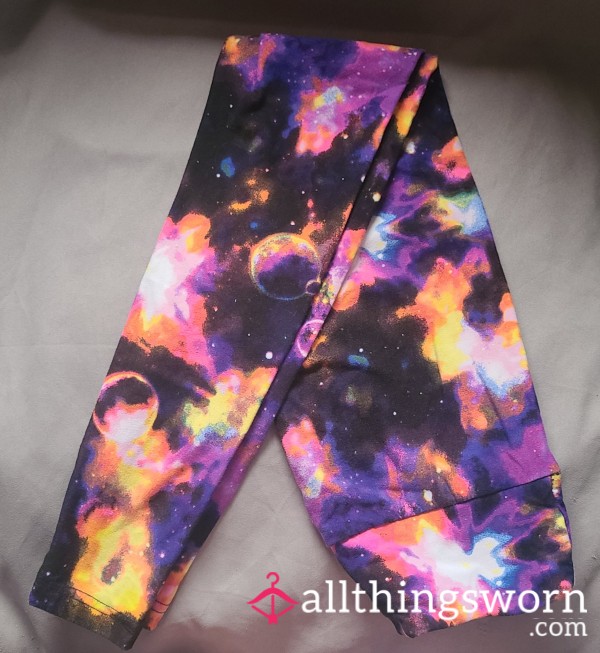 Galaxy Leggings - Because This A** Is Out Of The World - High-Waisted