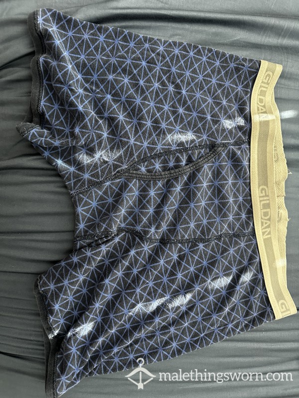 Gildan Black And Blue Medium Boxer-Briefs