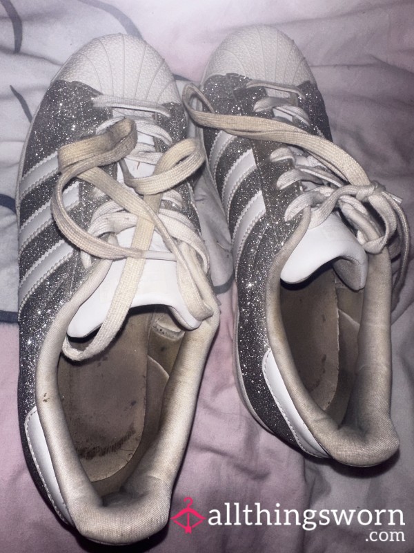 Glitter Adidas Trainers Size Uk 6 Limited Edition!