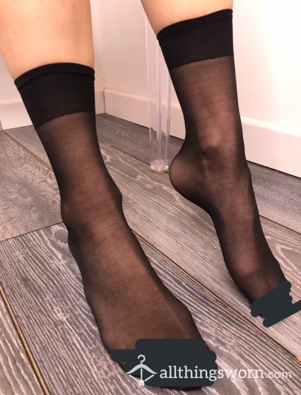 Glossy Ankle Highs - 10 Denier 💜