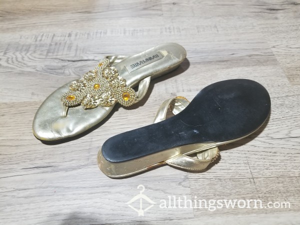 Gold Sandals Size 8