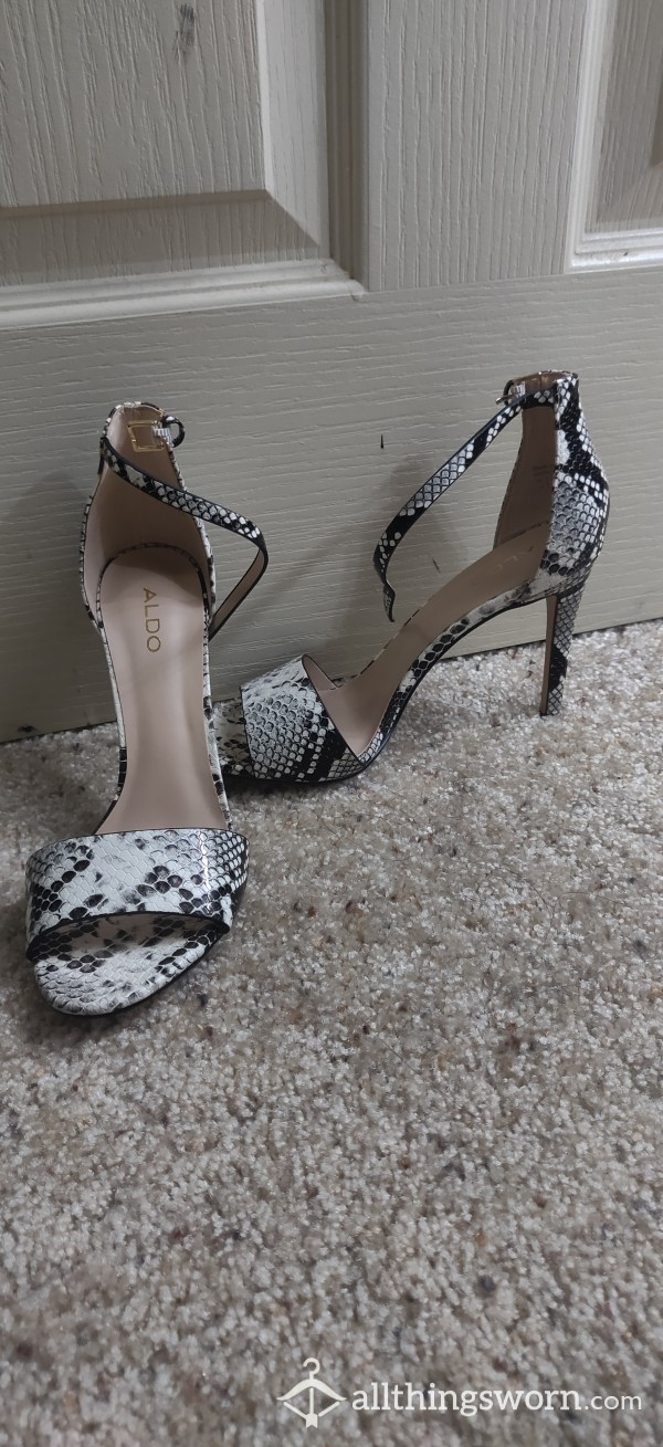 Gorgeous Snakeskin Sandal Heels