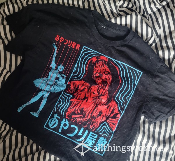 Goth Girl T-shirt 🤍 JUNJI ITO SLEEP SHIRT 🔪❤️