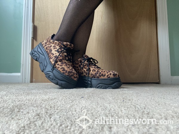 Goth Shoes - Cheetah Print