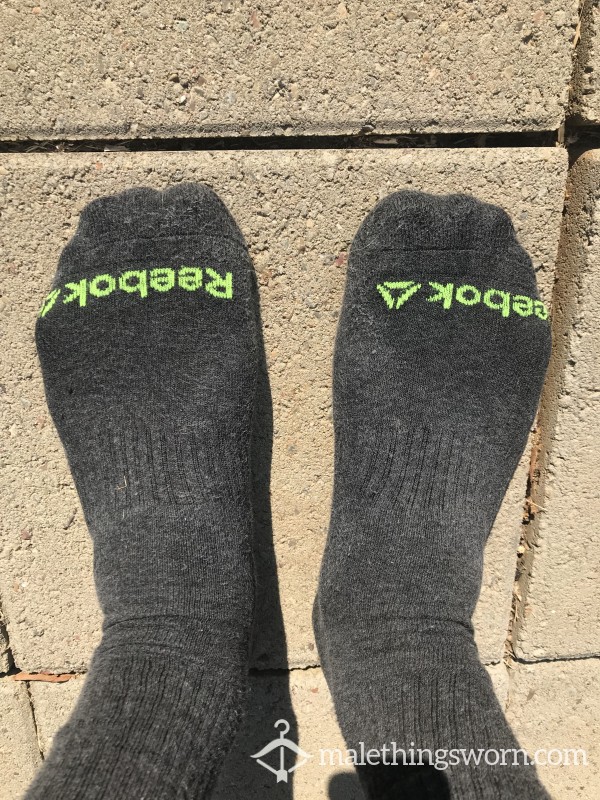 Gray Reebok Socks Worn 2 Days