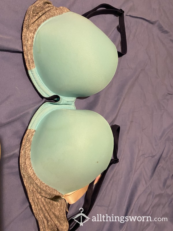 Green And Grey PINK Brand Bra 32C